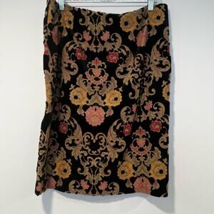 Kate Hill Rayon Blend Brocade Pencil Skirt Size 14